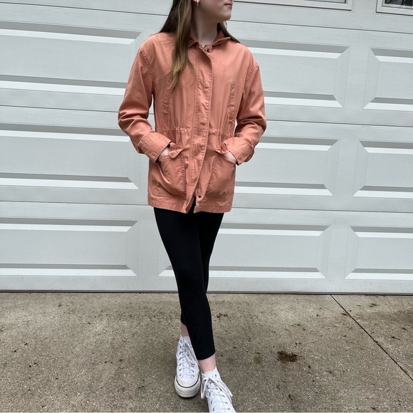 NWOT Peach denim zip up jacket universal threads S - Picture 2 of 10